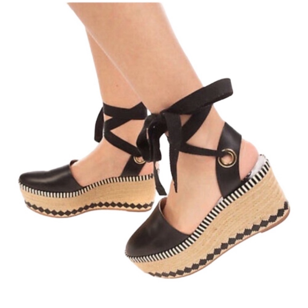 Tory Burch Leather Espadrilles 8.5